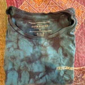Quiksilver Blue and Purple Patterned Shirt
